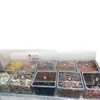 Caja de Frutas Secas a Granel para Supermercado Caja de Dulces y Comida Caja Transparente de Exhibición con Caja Sellada Semillas y Granos Tostados Barril Sellado a Prueba de Humedad