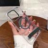 Funda de Metal Transparente con Soporte de Una Palabra Succión Magnética para Teléfono Móvil Apple Nuevo Apple 15Promax Funda con Soporte Metálico de Una Palabra