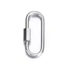 Hebilla de conexión de tornillo ovalada de estrella de cinco puntas de acero inoxidable transfronteriza se puede desenroscar hebilla de tornillo accesorios para collar llavero DIY