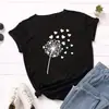 En Stock Estampado de Letras Amazon Comercio Exterior Ropa para Mujer Europea y Americana Holgada Cuello Redondo Manga Corta Camiseta Temu Ozon (2D)