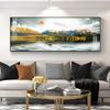 Pintura decorativa para sala de estar respaldada por sofá de lujo ligero Jinshan, pintura colgante para pared de fondo, oficina, un par completo de murales de diamantes de cristal con marco