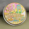Monedas conmemorativas de ciudades, recuerdos turísticos, monedas coloridas en relieve con paisajes arquitectónicos de Beijing, Shanghái y Nanjing, monedas conmemorativas coleccionables