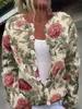 Nuevo Abrigo Suéter Cardigan de Invierno 2025 con Botones Florales de una Sola Fila para Calidez