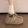 Populares zapatos de mujer tipo Birkenstock con plataforma gruesa y cobertura total para aumentar la altura, nuevo modelo otoño 2026 para mujeres menudas, mocasines y zapatos de una sola pieza estilo Birkenstock