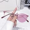 Nuevos lentes planos anti luz azul ultraligeros color marrón frío puro, artefacto para sin maquillaje, estilo ins, lentes planos literarios