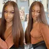Peruca com Frontal de Renda Reta 13*4 Cabelo Humano Renda Feminina Longa Reta Cobertura Total da Cabeça
