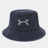Sombrero de Sol con Bordado de Astas Estilo Americano Vintage Lavado de Moda para Mujer Sombrero de Pescador Callejero Vestido para Pareja Hombre