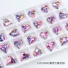 Dongzhou Crystal nuevo collar de corazón grande torcido fondo puntiagudo accesorios de joyería popular para uñas de celebridad en línea taladro de uñas taladro de uñas de amor