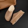 Zapatos Birkenstock de suela gruesa Cuero Genuino Invierno Lana Algodón Zapatos de Mujer con forro polar Zapatos Birkenstock de Altura Baja Engrosados Suaves y Cómodos
