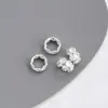 Cuentas Separadoras al por Mayor, Cuadradas de Plata Gruesa que Conservan el Color, Forma de Flor de Trébol de Cuatro Hojas, Cuentas Separadoras tipo Corona de Agujero Grande, Accesorios para Joyería Artesanal con Cuentas
