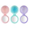 Cepillo Acolchado para Mujer Lindo Cepillo Redondo Plegable con Cápsula de Aire Cepillo con Espejo Dos en Uno Un Cepillo con Espejo Plegable Portátil DIY de Doble Uso