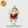 Serie Crayon Shin-Chan Accesorios de Joyería de Aleación DIY Colgante Individual Pequeño Colgante de Dibujos Animados Estilo Japonés Colgante para Coleta Accesorio para el Cabello