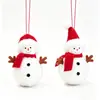 Colgante de muñeco de peluche más vendido transfronterizo, muñeco de nieve rojo y blanco, decoración de árbol de Navidad, adorno de escritorio, figura decorativa para colgar