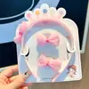 Nuevo conjunto de diadema de lazo y pinza para el pelo transfronterizo para niños, dulce conjunto de accesorios para el pelo de princesa para niñas