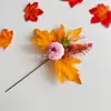 Acessórios de Decoração de Halloween Novos Transfronteiriços: Guirlanda de Folhas de Bordo, Abóbora, Pinha, Frutas Vermelhas, Adereços de Outono para Festa da Colheita