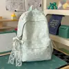 Mochila cielo estrellado azul brumoso suave, estilo coreano suave y linda, con un ambiente dulce y encantador, perfecta para salidas y sesiones de fotos