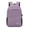 Mochila de Precio Especial Transfronteriza Mochila Escolar para Estudiante Gran Capacidad Mochila Casual de 17 pulgadas Color Sólido Repelente al Agua USB Regalo
