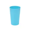 Suministro de fábrica taza de boca ancha plástico colorido vaso de agua vaso para gárgaras destapado taza de cuerno pp creativo color sólido