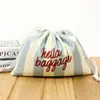 Bolsas de lona personalizadas com cordão, pequenas bolsas de tecido com cordões, sacos para armazenamento de arroz e farinha, bolsas de algodão personalizadas com cordão