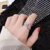 Internet Celebrity Mesmo Estilo Knot Diamond Ring Europeu e Americano Moda Elegante All-match Open Ring Finger Joint Ring Acessórios
