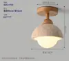 Lámpara de techo estilo wabi-sabi japonés con travertino amarillo, iluminación retro y única de diseñador para entrada, pasillo, recibidor, armario y balcón