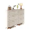 Gabinete para zapatos ultra delgado estilo crema con puerta abatible para entrada del hogar, popular gabinete pequeño para recibidor, zapatero económico que ahorra espacio