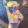 Llavero Oficial de Crayon Shin-chan con Botón de Alivio del Estrés de 14 Cuadrículas Dibujo Animado Lindo Juguete Divertido de Presionar y Disfrutar Regalo