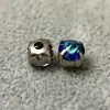 6mm Satélite Colorido Laser K9 Vidro Garra Pequena Redondo Proteína Cristal Iridescente Costurado à Mão Strass para Decoração de Roupas DIY