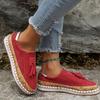Tamanho Grande Exportação Sapatos Casuais Flat 2025 Novo Bico Redondo Borla Bloco de Cores Mocassins Slip-On Tamanho Transfronteiriço 43