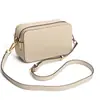 Nova Bolsa de Couro para Comércio Exterior Bolsa Transversal Feminina Estilo Japonês Moderna Simples Zíper Duplo Grande Capacidade Ombro Pequena Bolsa Quadrada