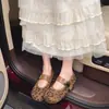 Zapatos Mary Jane 2026 para mujer, estampado de leopardo, corte bajo, con correa, estilo nuevo, ligeros, retro, planos, zapatos de verano de correa baja
