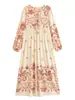 Atacado Verão 2026 Nova Roupa Feminina Estilo Europeu e Americano com Franjas Estampadas e Vestido Boho Soltinho 8945