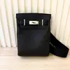 26 Modelos Nuevos de Bolso de Pecho de Piel de Vaca de Primera Capa Togo con Cerradura Cuadrada, Riñonera Unisex de Piel Genuina, Bolso Cruzado para Hombro, Mochila de Moda