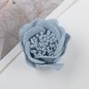 Lote directo de fábrica de pequeños accesorios florales hechos a mano de 3,5 cm, accesorios de broche de tela con ramillete de camelia, productos semiacabados
