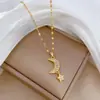 [Acero titanio] Collar de diamantes elegante y lujoso con luz de luna y estrellas para mujer, cadena de clavícula que combina con todo, cadena de acero titanio.