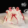 520 Decoración para Pastel del Día de San Valentín Acrílico Topper Estilo Ballet Cinta de Moño Topper de Confesión de Pareja