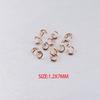 1.2*7mm Horno Oro Real Acero Color Arcoíris Acero Inoxidable Negro Anillo Abierto Anillo Único Accesorios DIY 100 Piezas/Paquete