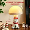 Lámpara de Medusa Creativa Nueva de Dibujos Animados con Forma de Muñeco de Nieve Navideño Luz de Atmósfera de Gama Alta para Decoración de Dormitorio Mesita de Noche