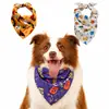 Suministros de Halloween para perros y gatos: venta al por mayor de bandanas para mascotas, bandanas triangulares estampadas y baberos