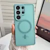 Succión magnética de poros con sensación de piel adecuada para Samsung S26 Ultra simple S25 FE color caramelo A57 funda de teléfono personalizada A17