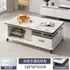 Mesa de centro para sala de estar com cantos arredondados, mesa de uso doméstico para espaços pequenos, mesa de centro de luxo leve minimalista moderna, rack de TV, mesa de centro
