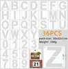 Suministro Exclusivo Transfronterizo de Juego de 36 Piezas de Plantillas de Letras del Alfabeto Inglés Pintadas con Números 62 Decoración de Pared Hueca para Pintar