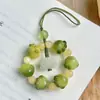 Pulseira Pequena de Limão Verde Bodhi, Acessório de Círculo Único Estilo Chinês para Homens e Mulheres, Raiz de Bodhi Natural, Macia nos Dedos, Peça Única Atacado