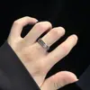 Anel Masculino Pequeno Círculo Anel de Prata 925 Feminino Simples Leve Luxo Nicho Anel de Dedo Moda Vintage