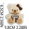Parche de Tela Bordado de Oso de Peluche Decoración para Ropa Parche de Panda Parche de Osito Marrón Rizado Etiqueta Bordada para Planchar
