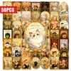 50 Peças Abastecimento Direto Transfronteiriço Moldura de Foto Barroca Retro Adesivos Transparentes de Animal de Estimação Fofo PET Adesivos Decorativos de Animais Pequenos Fofos