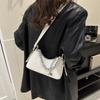 Bolso Pequeño para Mujer 2025 Nuevo Bolso Azul Textura Moda Viajero Cadena Hombro Axila Bolso Moda Cruzado Bolso Pequeño