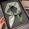 Nuevo patrón geométrico sarga bufanda de moda primavera y otoño estilo occidental diadema decorativa cinta de doble propósito biselada decoración