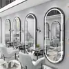 Espejo de barbería Espejo de salón de celebridad de Internet conjunto de gabinete de espejo espejo de pared de un solo lado para cortar el pelo espejo para permanente y tinte de salón