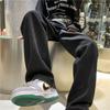 Pantalones de estilo americano estilo hip hop high street, jeans de moda para hombre, otoño e invierno, pantalones casuales sueltos de pierna recta y pierna ancha.